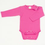 Cyclamen organic cotton long-sleeve bodysuit | liloo