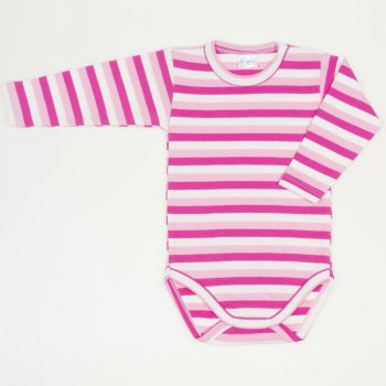 Long-sleeve bodysuit with stripes