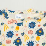 Long-sleeve bodysuit with stars-rockets print | liloo