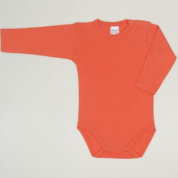 Salmon living coral long-sleeve bodysuit 