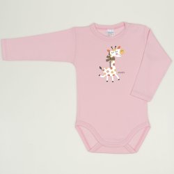 Body maneca lunga orchid pink imprimeu girafa