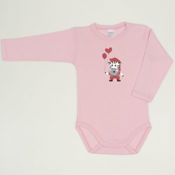 Body maneca lunga orchid pink imprimeu zebra cu baloane  | liloo