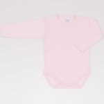 Pink long-sleeve bodysuit - premium multilayer material with model | liloo