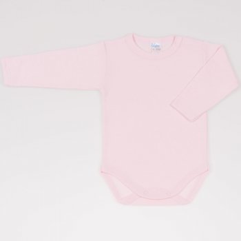 Pink long-sleeve bodysuit - premium multilayer material with model | liloo