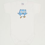 Blanc de blanc short-sleeve bodysuit with owl print | liloo