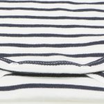 White short-sleeve bodysuit with stripes print | liloo