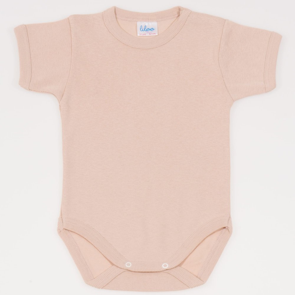 Dark beige short-sleeve bodysuit | liloo