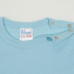 Blue petit four short-sleeve bodysuit  | liloo