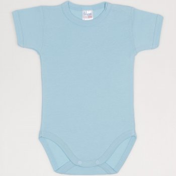 Blue petit four short-sleeve bodysuit  | liloo