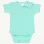 Aqua organic cotton short-sleeve bodysuit | liloo