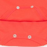 Orange organic cotton short-sleeve bodysuit | liloo