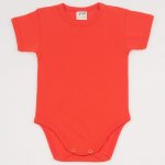 Orange organic cotton short-sleeve bodysuit | liloo