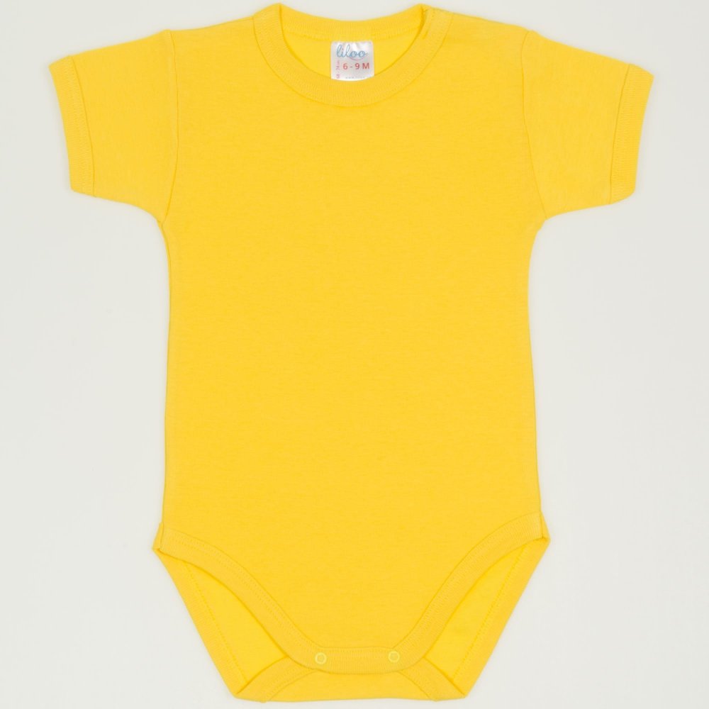 Body maneca scurta galben dandelion uni | liloo