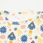 Short-sleeve bodysuit with stars-rockets print | liloo