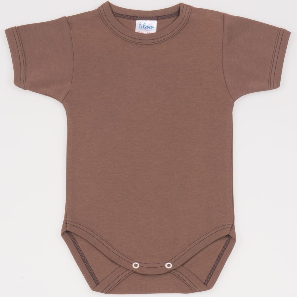 Brown short-sleeve bodysuit | liloo