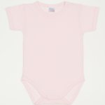 Pink short-sleeve bodysuit - premium multilayer material with model | liloo