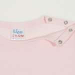 Pink short-sleeve bodysuit - premium multilayer material with model | liloo