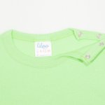 Summer green short-sleeve bodysuit with alien print | liloo