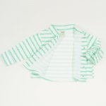 White and green organic cotton christening shirt | liloo