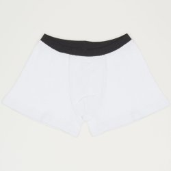 White boxer briefs with black waistband