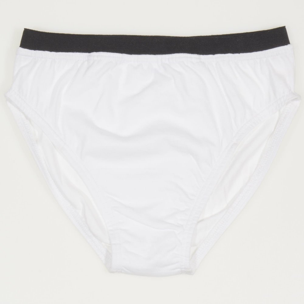 White briefs with black waistline | liloo