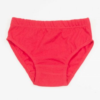 Little girl's red organic cotton panties | liloo