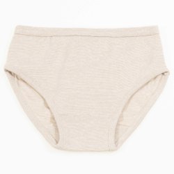 Beige organic cotton girl panties