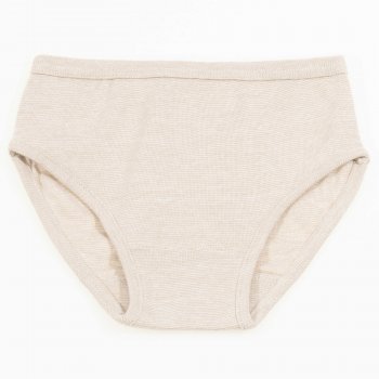 Beige organic cotton girl panties | liloo