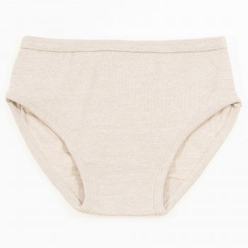 Beige organic cotton girl panties