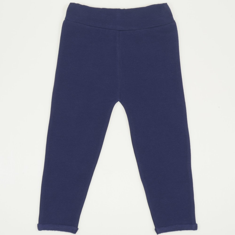 Dark blue thick leggings for baby | liloo