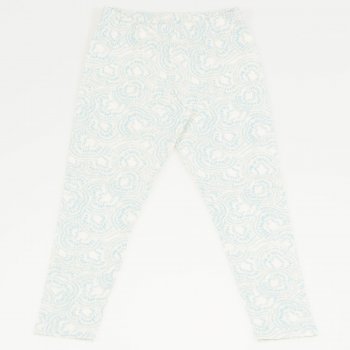 White organic cotton leggings with flower print | liloo