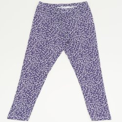 Purple leggings with white flowers print
