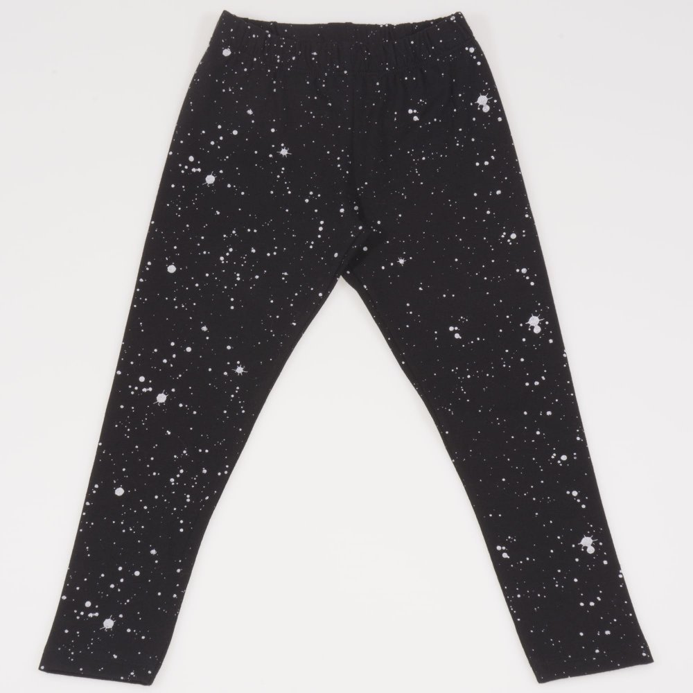 Black leggings with white splashes print | liloo