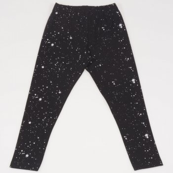 Black leggings with white splashes print | liloo