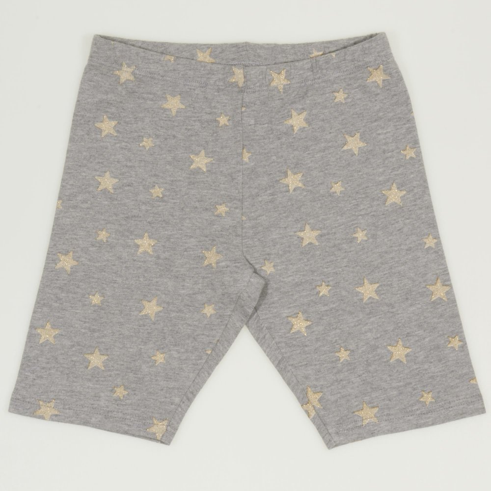 Grey short leggings with golden stars print | liloo