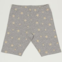 Grey short leggings with golden stars print