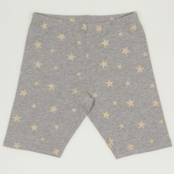 Grey short leggings with golden stars print