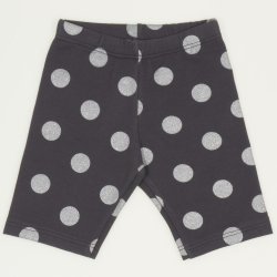 Dark grey with light grey dots short leggings