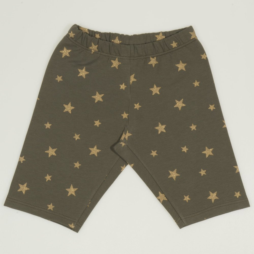 Green short leggings with stars print | liloo