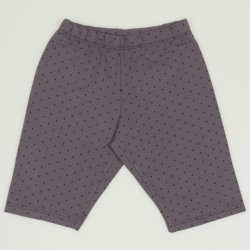 Dark purple short leggings with dots print