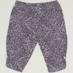 Grey capri leggings with flowers print | liloo