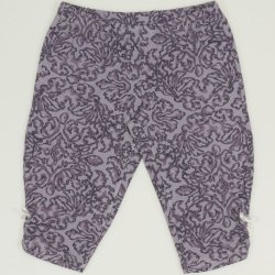 Grey capri leggings with flowers print