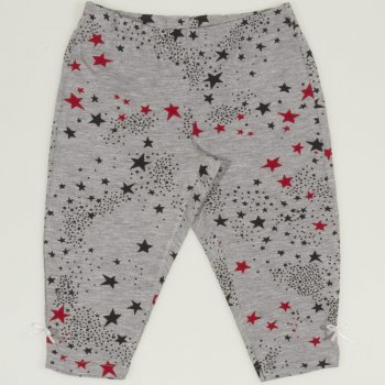 Grey capri leggings with stars print