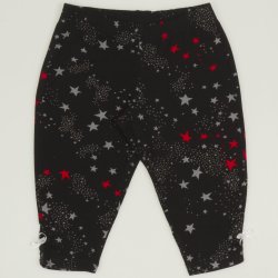 Black capri leggings with stars print