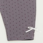 Dark purple capri leggings with dots print | liloo