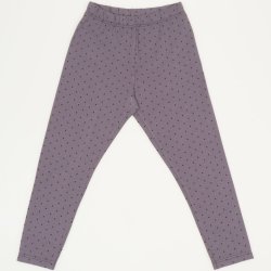 Dark purple leggings with dots print