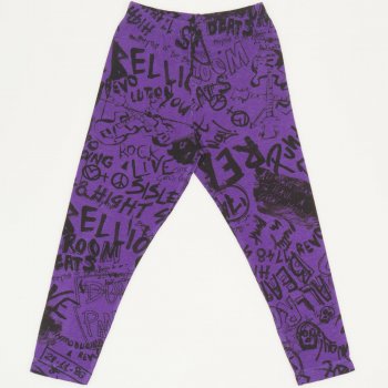 Purple leggings with music print | liloo