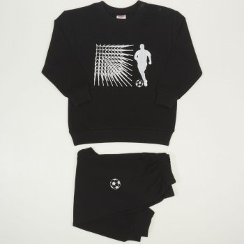 Black sport outfit with football print