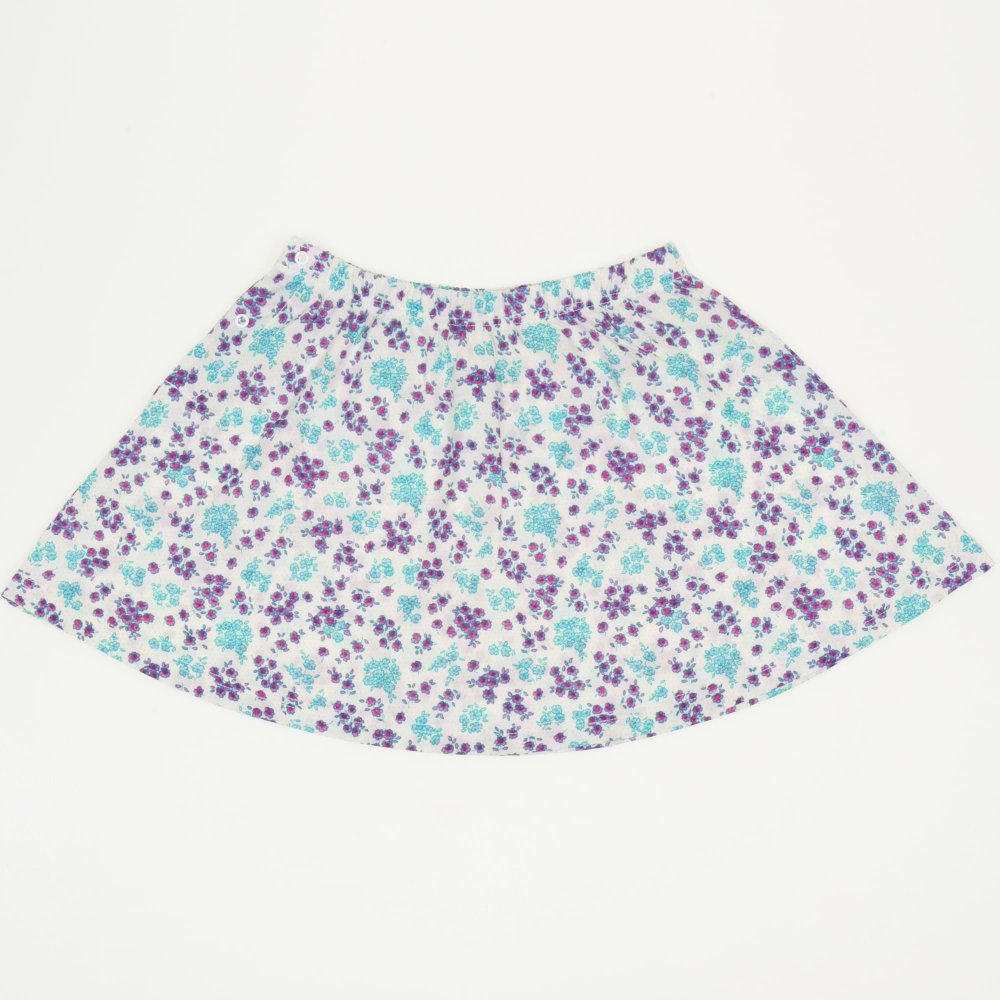 Cream colored skirt with flowers allover print - liloo