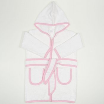 White & pink bathrobe